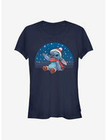 Disney Lilo & Stitch Christmas Snowing Stitch Girls T-Shirt - US 6990