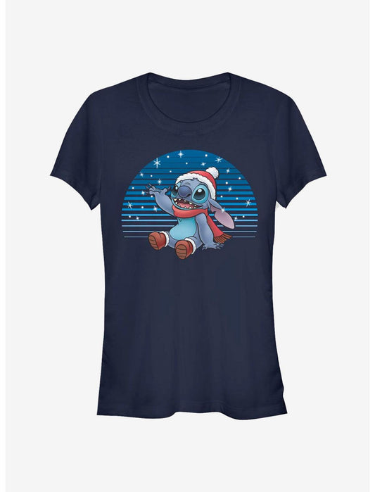 Disney Lilo & Stitch Christmas Snowing Stitch Girls T-Shirt - US 6990