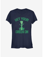 Marvel Guardians Of The Galaxy Groot Green Girls T-Shirt - US 8901