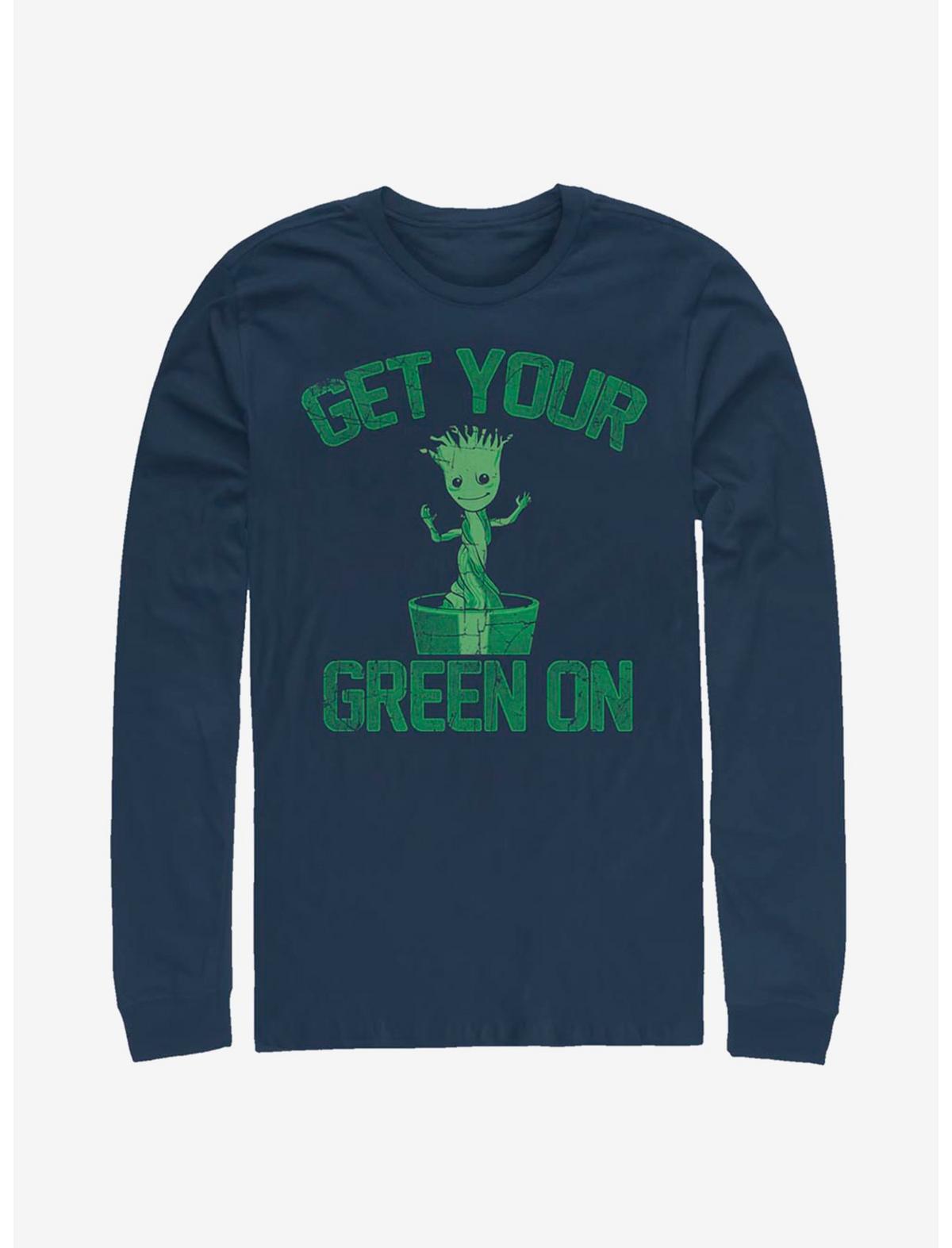 Marvel Guardians Of The Galaxy Groot Green Long-Sleeve T-Shirt - US 2521