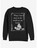 Disney Beauty And The Beast Book Lover Crew Sweatshirt - US 2562