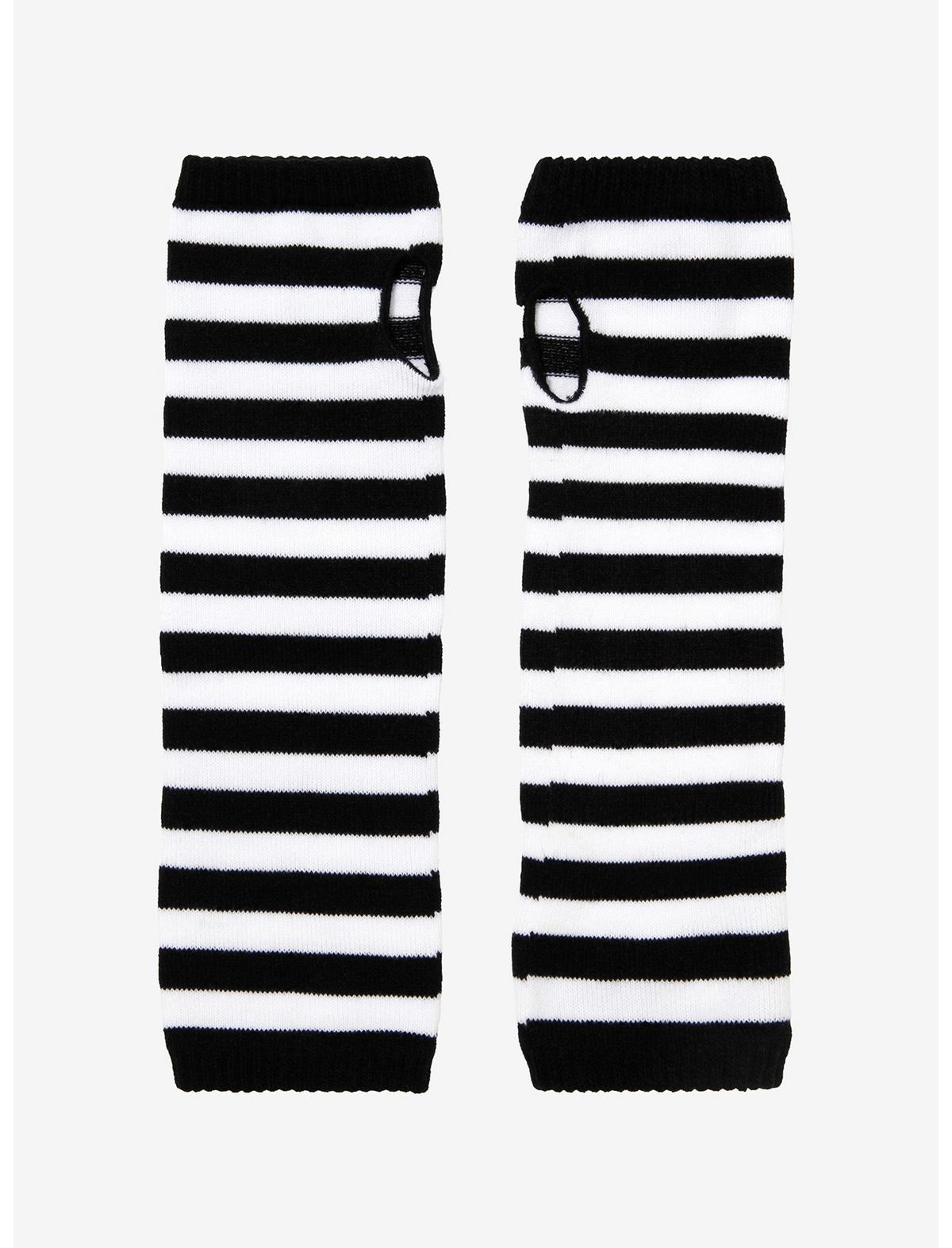 Black & White Stripe Arm Warmers - US 2603