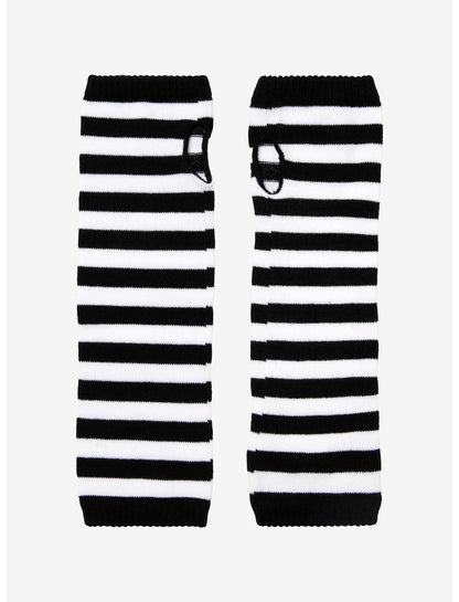 Black & White Stripe Arm Warmers - US 2603