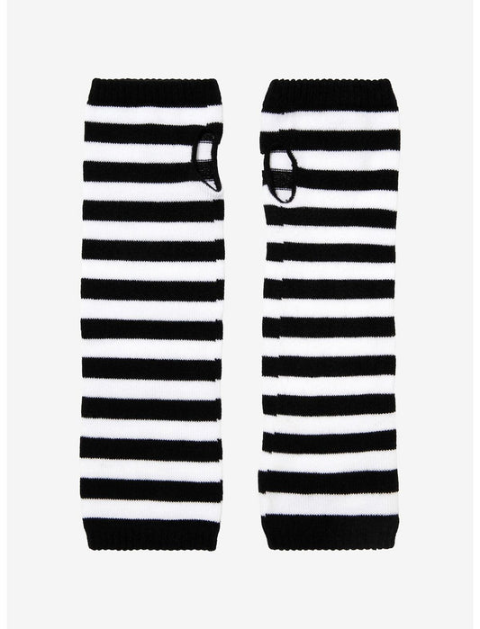 Black & White Stripe Arm Warmers - US 2603