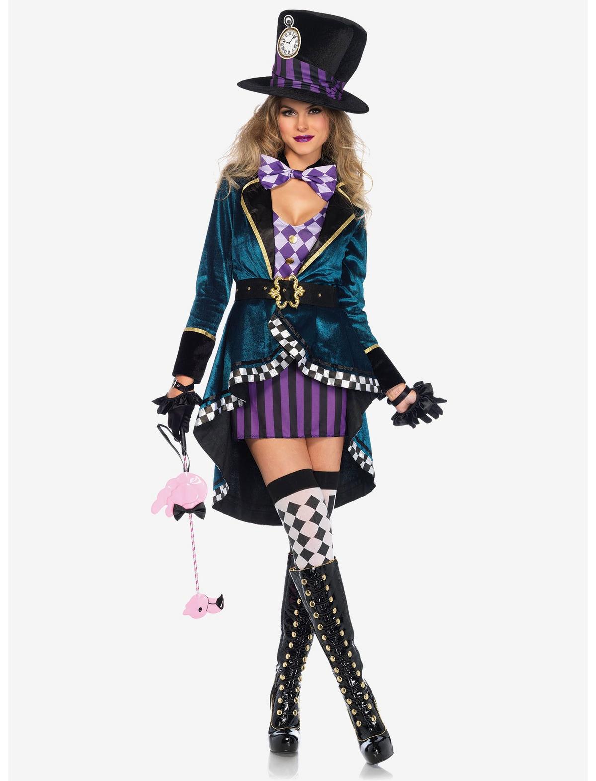 5 Piece Delightful Hatter Costume - US 2291