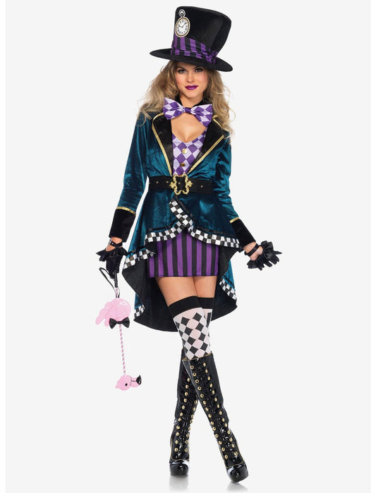 5 Piece Delightful Hatter Costume - US 2291