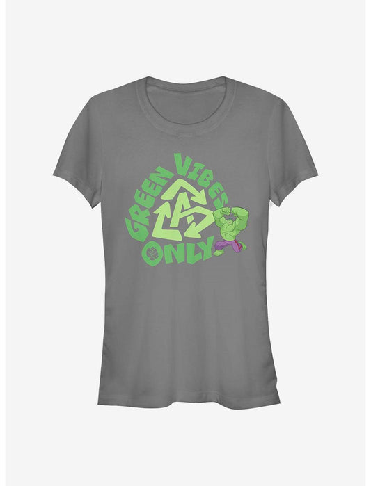 Marvel The Hulk Green Vibes Girls T-Shirt - US 7622