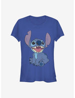 Disney Lilo & Stitch Basic Happy Stitch Girls T-Shirt - US 3384