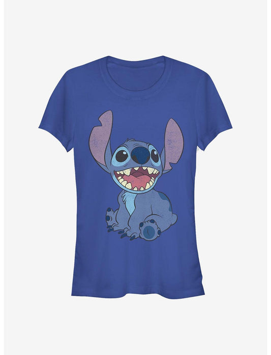 Disney Lilo & Stitch Basic Happy Stitch Girls T-Shirt - US 3384