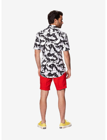 Looney Tunes Daffy Duck Summer Button-Up Shirt - US 2799