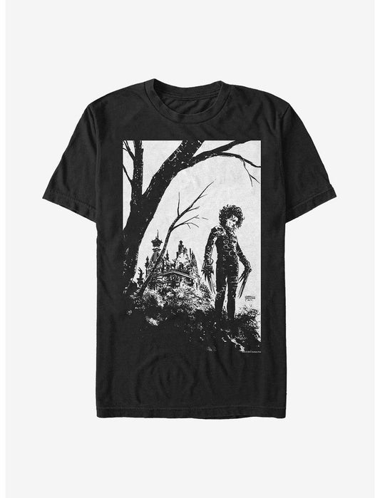 Edward Scissorhands Black And White Cover T-Shirt Hot Topic Exclusive - US 7987