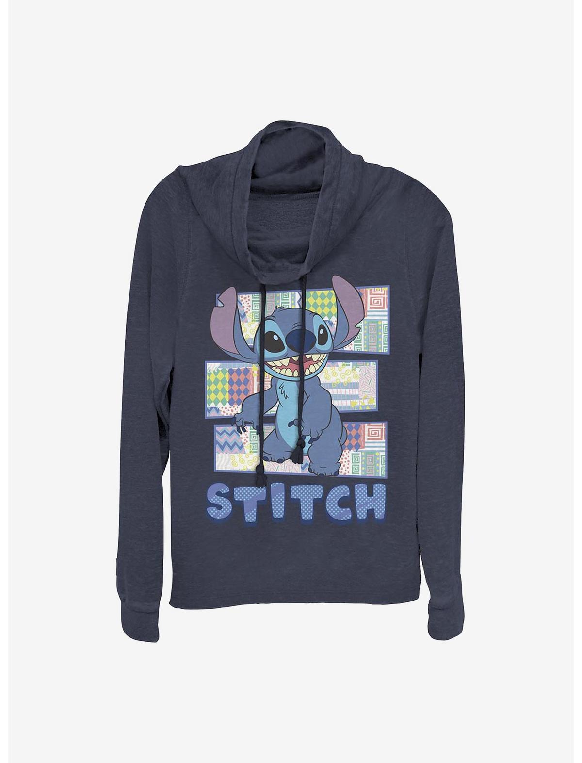 Disney Lilo & Stitch Stitch Character Shirt With Pattern Cowlneck Long-Sleeve Girls Top - US 1706