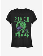 Marvel The Hulk Green Pinch Girls T-Shirt - US 9024