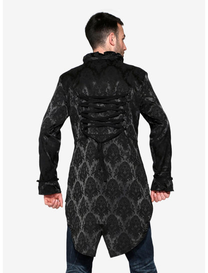Black Brocade Coat - US 5496