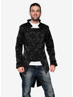 Black Brocade Coat - US 5496