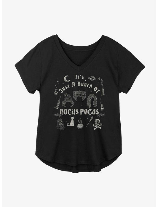Disney Hocus Pocus Just A Bunch Of Hocus Pocus Girls Plus Size T-Shirt - US 9097