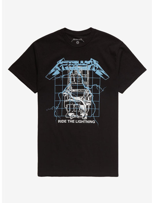 Metallica Ride The Lightning Puff Print T-Shirt - US 1187