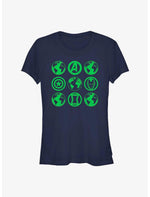 Marvel Avengers Earth Day Green Globes Girls T-Shirt - US 8728
