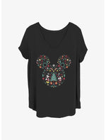 Disney Mickey Mouse & Minnie Mouse Holiday Ear Fill Girls T-Shirt Plus Size - US 9230