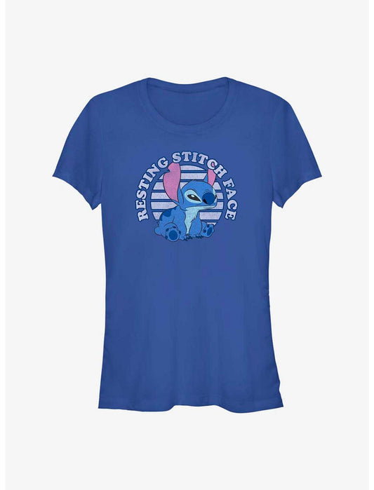 Disney Lilo & Stitch Resting Stitch Face Girls T-Shirt - US 9030