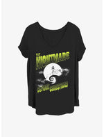 Disney The Nightmare Before Christmas Spooky Nightmare Jack Girls T-Shirt Plus Size - US 3247