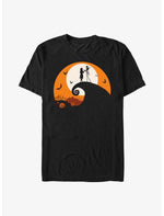 Disney The Nightmare Before Christmas Jack And Sally Haunt Hill T-Shirt - US 6908
