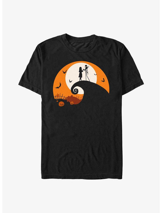 Disney The Nightmare Before Christmas Jack And Sally Haunt Hill T-Shirt - US 6908