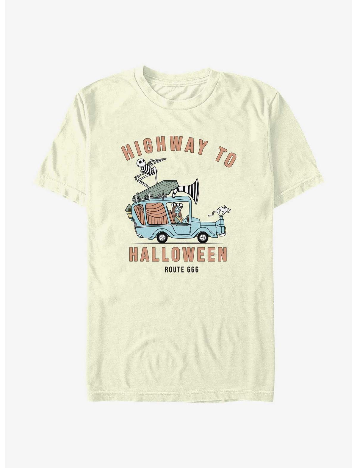 Disney The Nightmare Before Christmas Jack & Sally Route 666 Highway To Halloween T-Shirt - US 6413