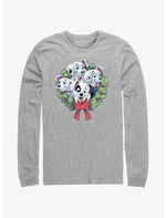 Disney 101 Dalmatians Puppy Christmas Wreath Long-Sleeve T-Shirt - US 5381