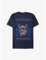 Disney Lilo & Stitch Santa Stitch and Scrump Ugly Christmas Heavyweight T-Shirt - US 7469