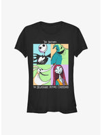 Disney The Nightmare Before Christmas Spooky Squares Girls T-Shirt - US 8148