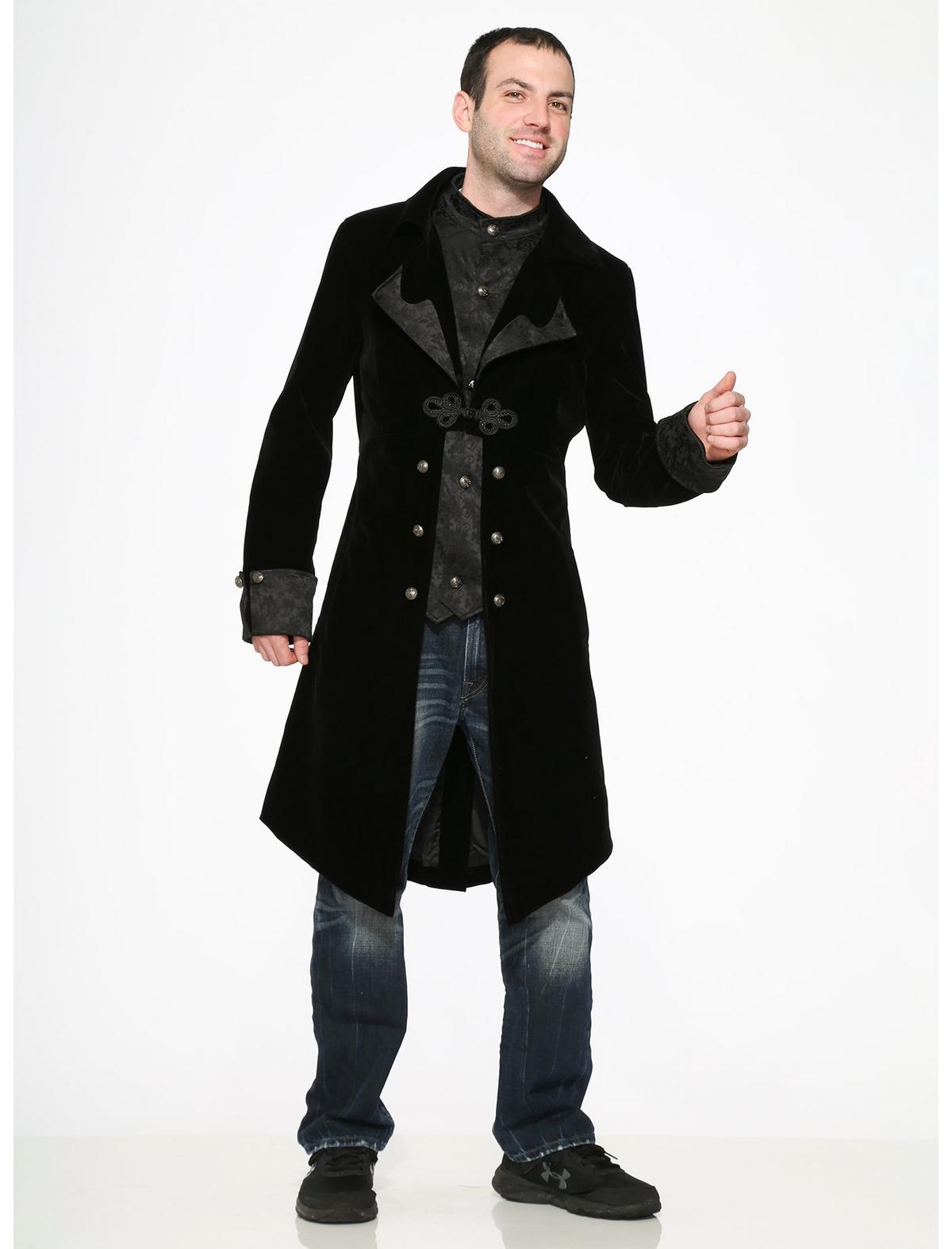 Black Velvet Mens Coat - US 2232