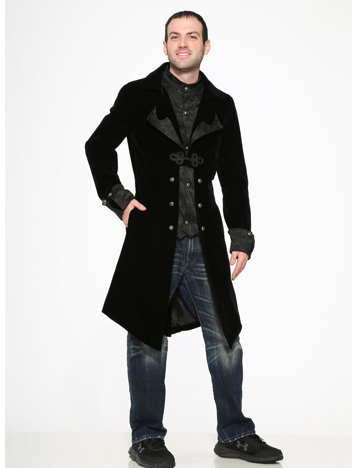 Black Velvet Mens Coat - US 2232