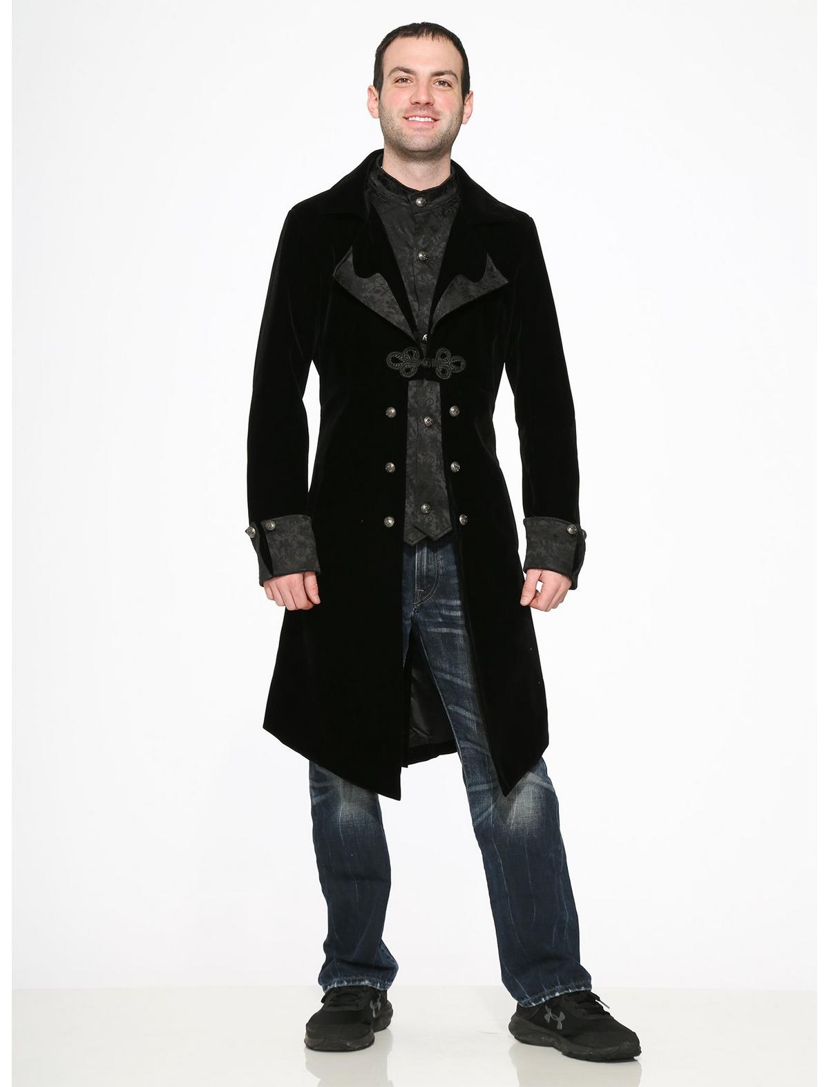 Black Velvet Mens Coat - US 2232