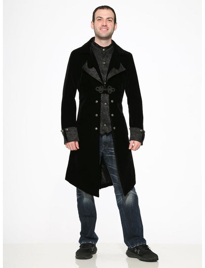 Black Velvet Mens Coat - US 2232