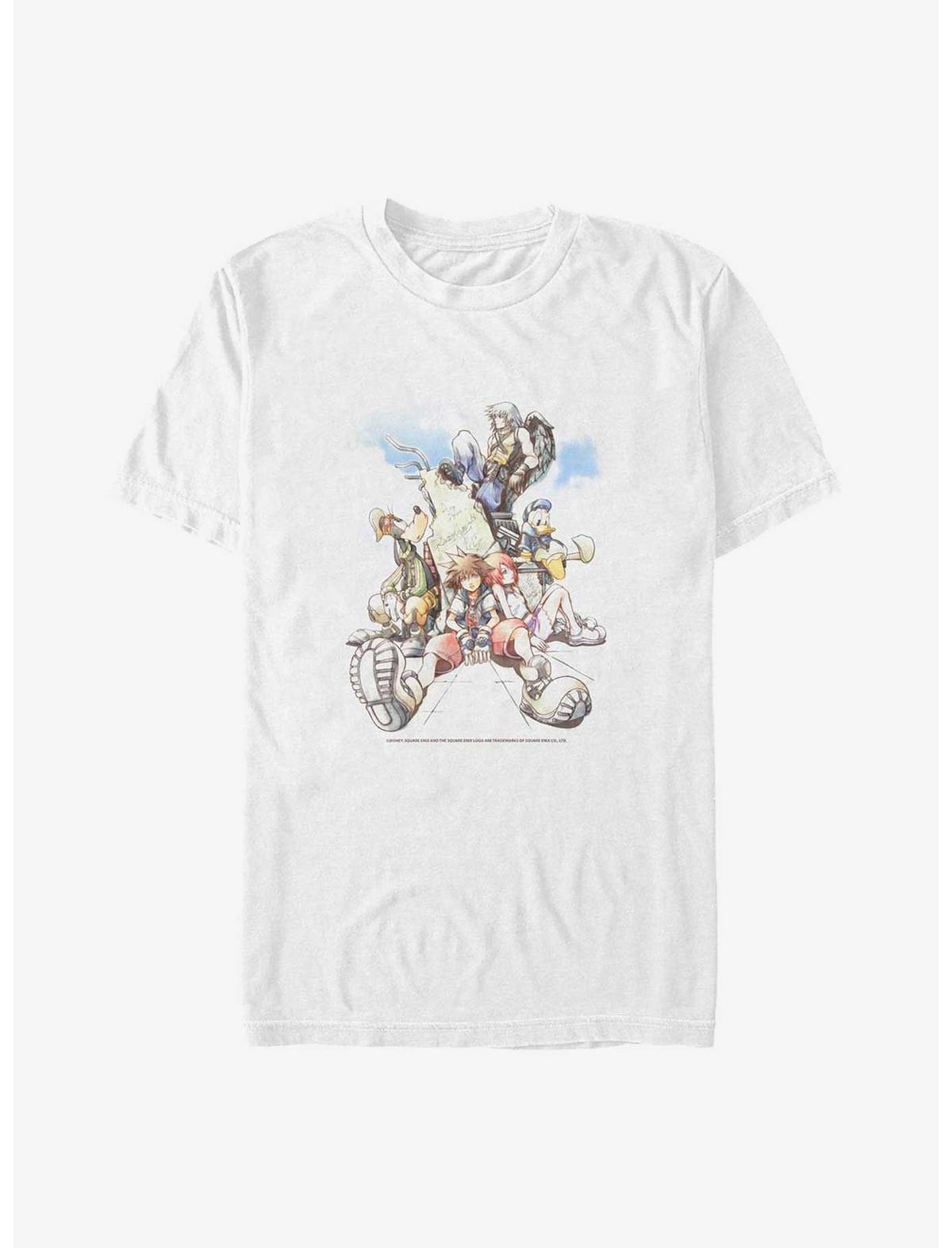 Disney Kingdom Hearts Group In The Clouds Big & Tall T-Shirt - US 2094