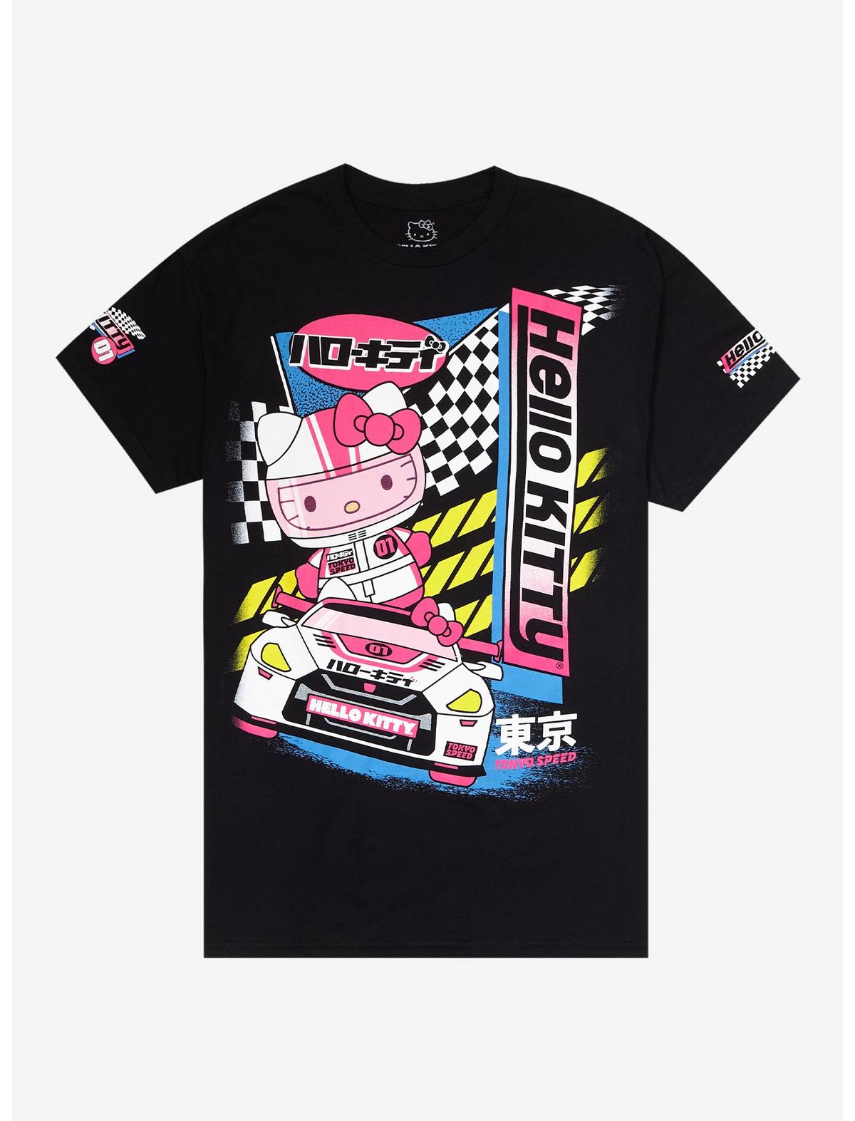 Hello Kitty Racer Boyfriend Fit Girls T-Shirt - US 2514