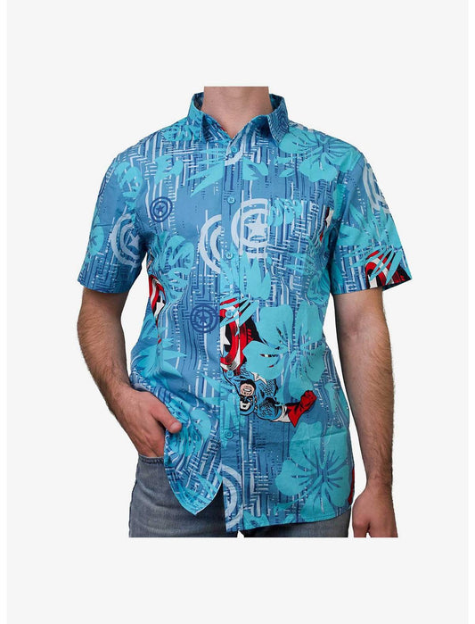 Marvel Captain America Captain Island Woven Button-Up - US 7716