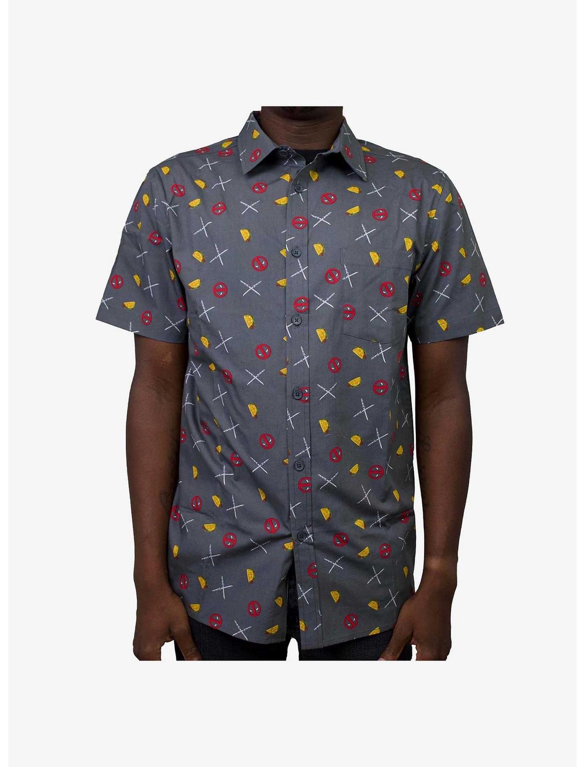 Marvel Deadpool Taco Party Woven Button-Up - US 4572