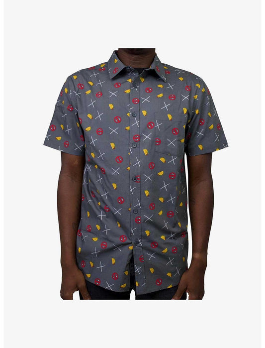Marvel Deadpool Taco Party Woven Button-Up - US 4572