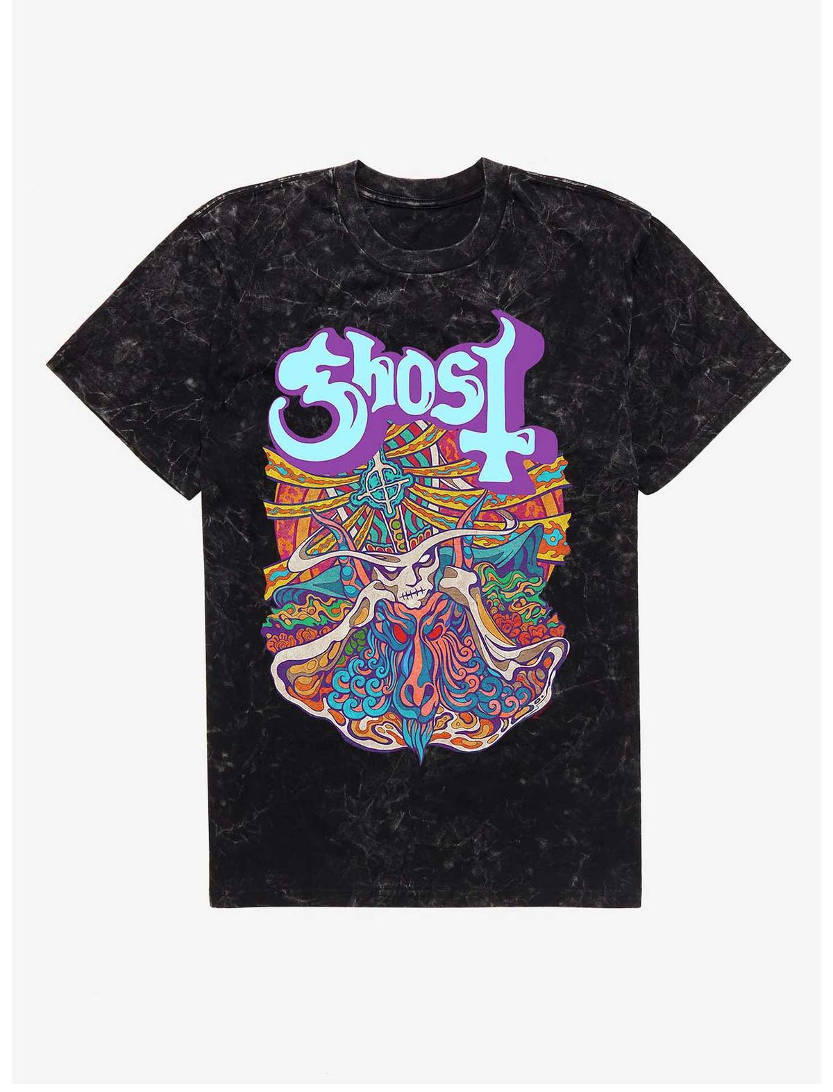 Ghost Seven Inches Of Satanic Panic Mineral Wash T-Shirt - US 9306