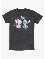 Disney Lilo & Stitch Angel Loves Stitch Mineral Wash T-Shirt - US 3621