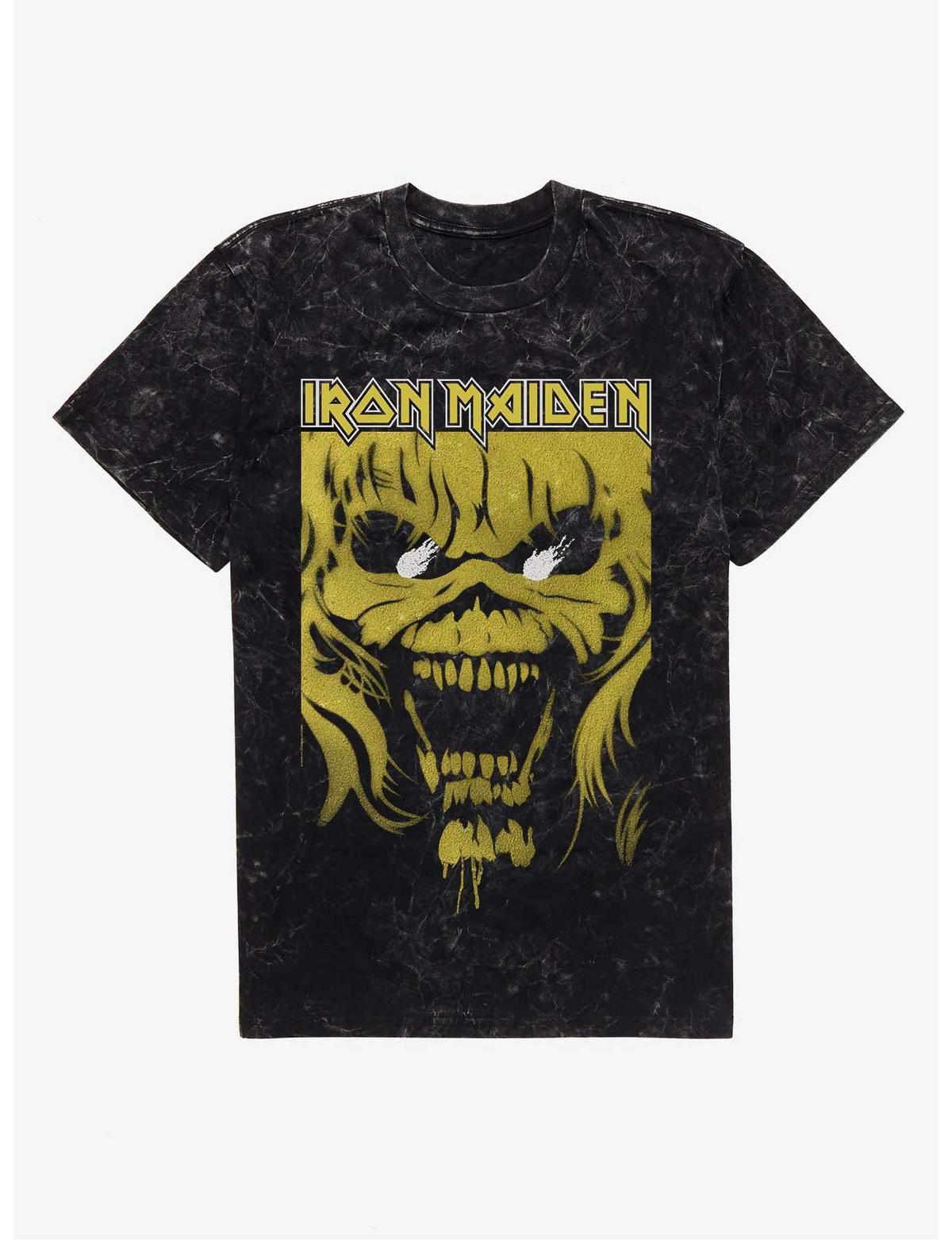 Iron Maiden Eddie Stencil Mineral Wash T-Shirt - US 4988