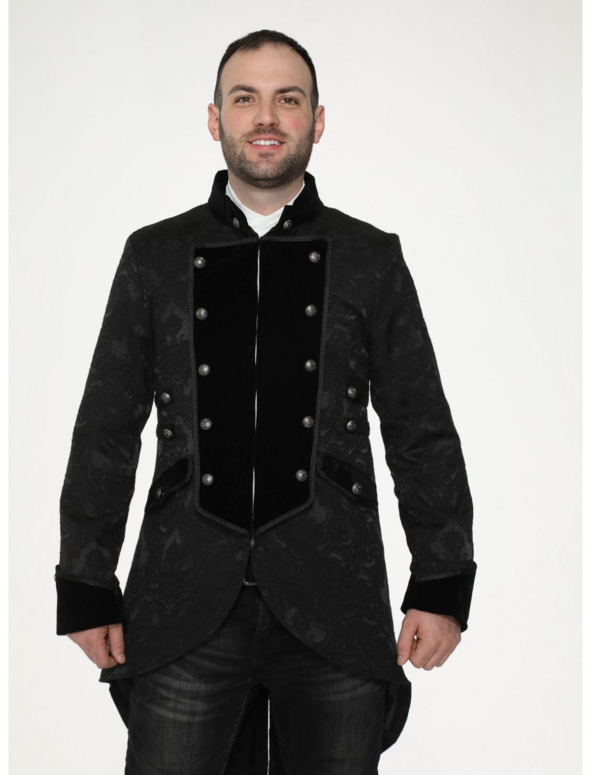 Black Pirate Mens Coat - US 4166