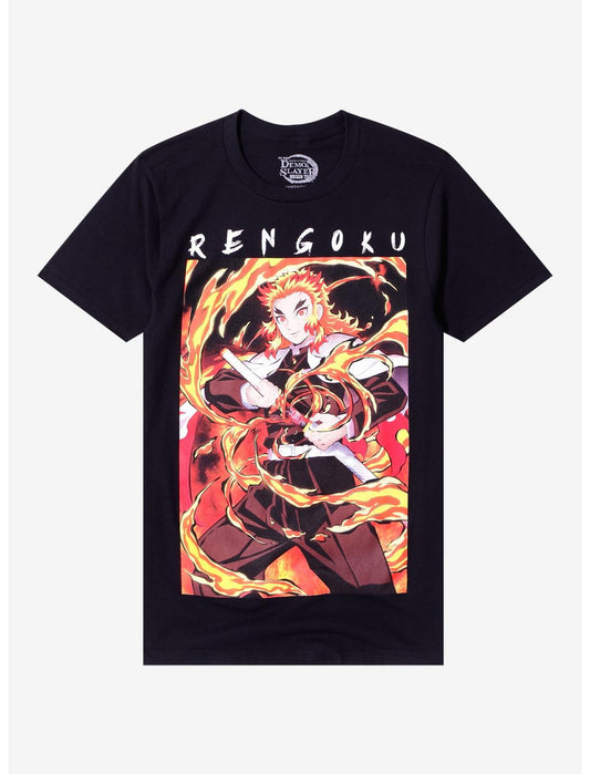 Demon Slayer: Kimetsu No Yaiba Rengoku Name T-Shirt - US 4143