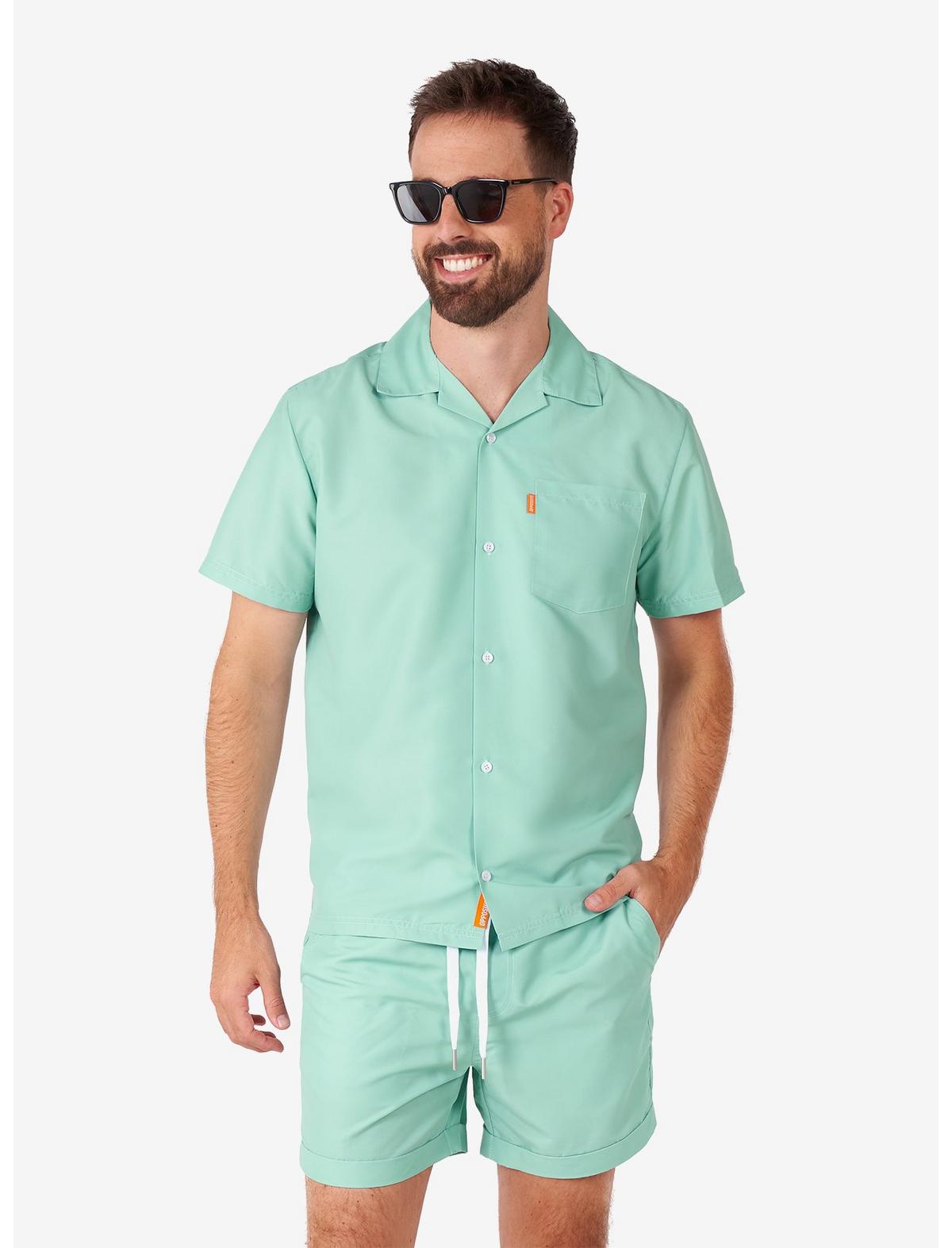 Magic Mint Summer Button-Up Shirt and Short - US 5478
