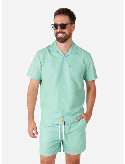 Magic Mint Summer Button-Up Shirt and Short - US 5478