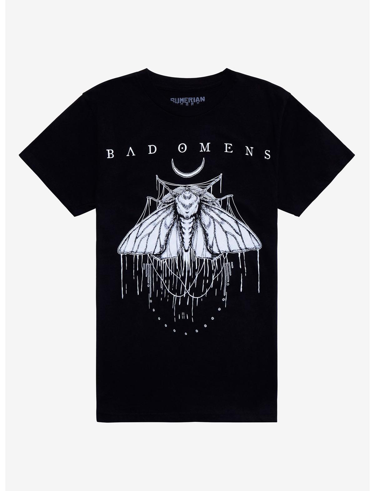 Bad Omens Moth Boyfriend Fit Girls T-Shirt - US 8694