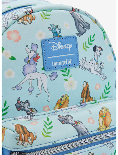 Loungefly Disney Dogs Floral Mini Backpack - US 5561