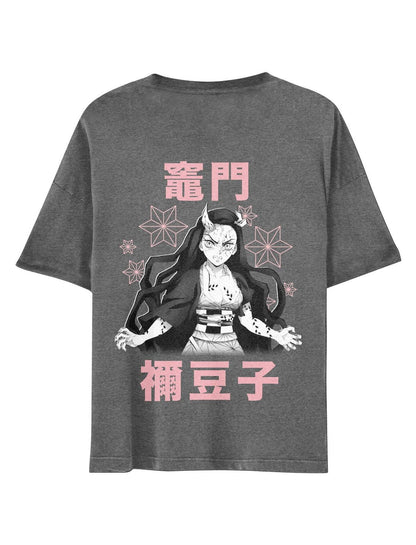Demon Slayer: Kimetsu No Yaiba Nezuko Boyfriend Fit Girls T-Shirt - US 8673